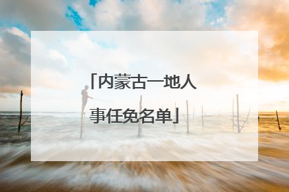 内蒙古一地人事任免名单