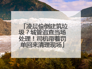 凌晨偷倒建筑垃圾？城管追查当场处理！司机带着罚单回来清理现场