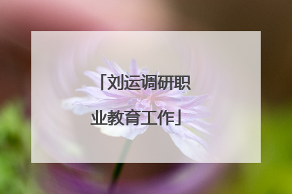刘运调研职业教育工作