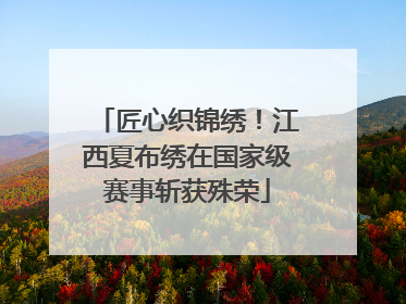 匠心织锦绣！江西夏布绣在国家级赛事斩获殊荣