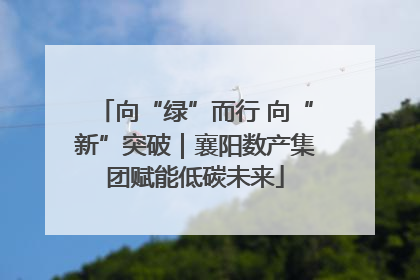 向“绿”而行 向“新”突破｜襄阳数产集团赋能低碳未来