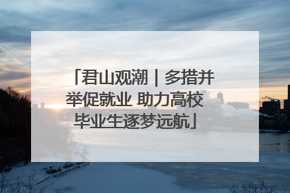 君山观潮｜多措并举促就业 助力高校毕业生逐梦远航