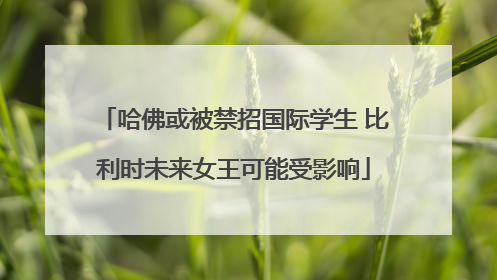 哈佛或被禁招国际学生 比利时未来女王可能受影响