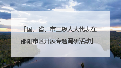 国、省、市三级人大代表在邵阳市区开展专题调研活动