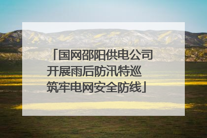 国网邵阳供电公司开展雨后防汛特巡 筑牢电网安全防线