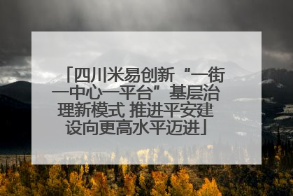 四川米易创新“一街一中心一平台”基层治理新模式 推进平安建设向更高水平迈进