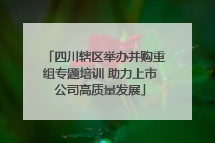 四川辖区举办并购重组专题培训 助力上市公司高质量发展