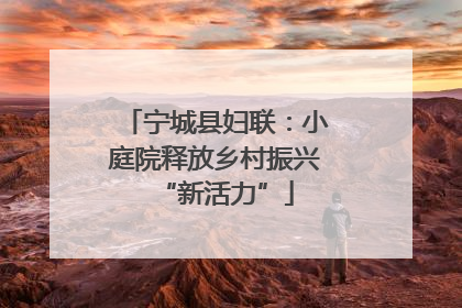 宁城县妇联：小庭院释放乡村振兴“新活力”