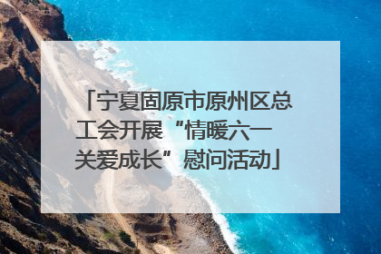 宁夏固原市原州区总工会开展“情暖六一 关爱成长”慰问活动