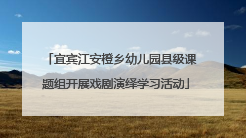 宜宾江安橙乡幼儿园县级课题组开展戏剧演绎学习活动