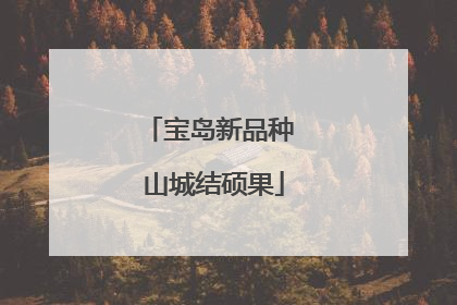 宝岛新品种 山城结硕果