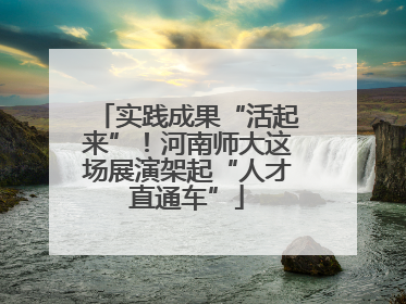 实践成果“活起来”！河南师大这场展演架起“人才直通车”