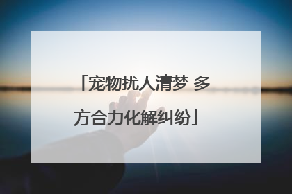 宠物扰人清梦 多方合力化解纠纷
