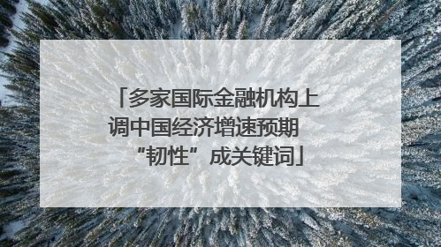 多家国际金融机构上调中国经济增速预期 “韧性”成关键词