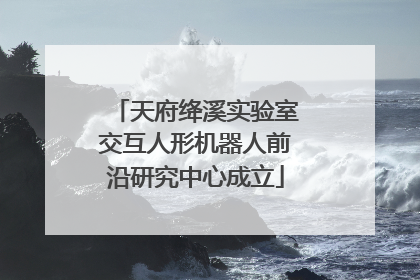 天府绛溪实验室交互人形机器人前沿研究中心成立
