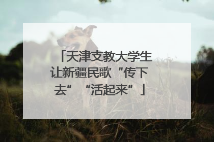 天津支教大学生让新疆民歌“传下去”“活起来”