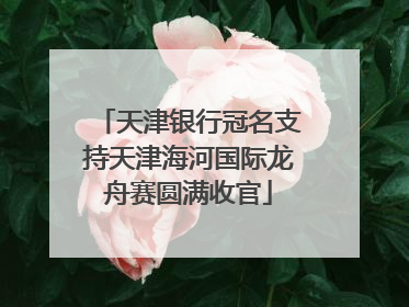 天津银行冠名支持天津海河国际龙舟赛圆满收官