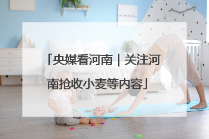 央媒看河南｜关注河南抢收小麦等内容