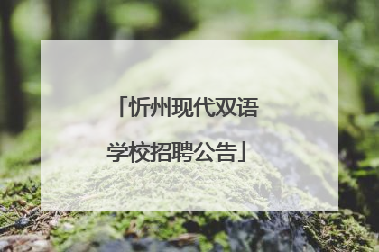 忻州现代双语学校招聘公告