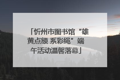 忻州市图书馆“雄黄点额 系彩绳”端午活动温馨落幕