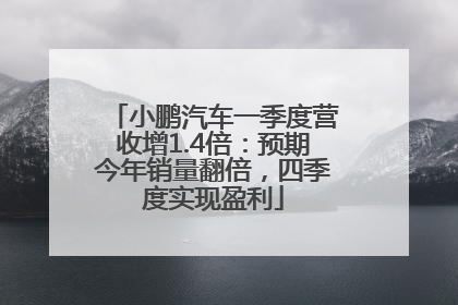 小鹏汽车一季度营收增1.4倍：预期今年销量翻倍，四季度实现盈利