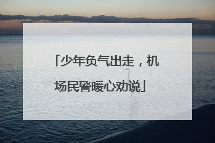 少年负气出走，机场民警暖心劝说