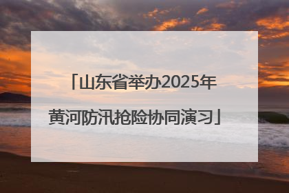 山东省举办2025年黄河防汛抢险协同演习
