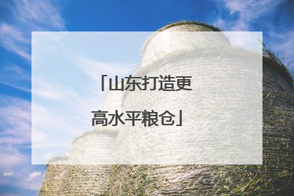 山东打造更高水平粮仓