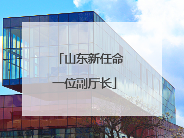 山东新任命一位副厅长