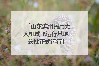 山东滨州民用无人机试飞运行基地获批正式运行
