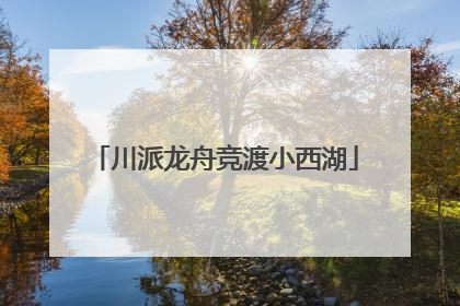 川派龙舟竞渡小西湖