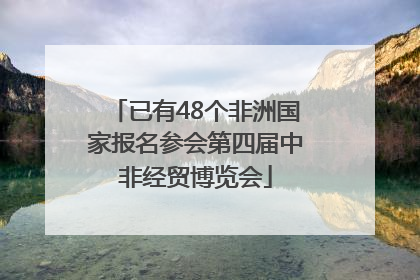 已有48个非洲国家报名参会第四届中非经贸博览会