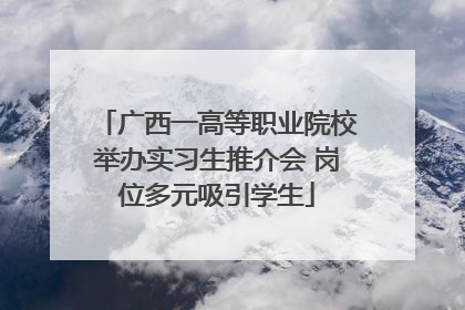广西一高等职业院校举办实习生推介会 岗位多元吸引学生
