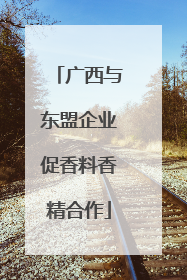 广西与东盟企业促香料香精合作