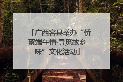 广西容县举办“侨聚端午情·寻觅故乡味”文化活动