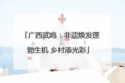 广西武鸣：非遗焕发蓬勃生机 乡村添光彩