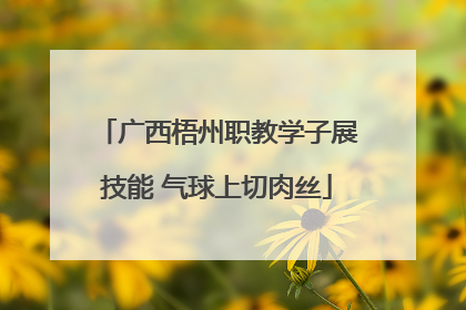 广西梧州职教学子展技能 气球上切肉丝