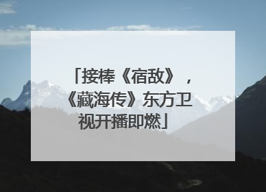 接棒《宿敌》，《藏海传》东方卫视开播即燃