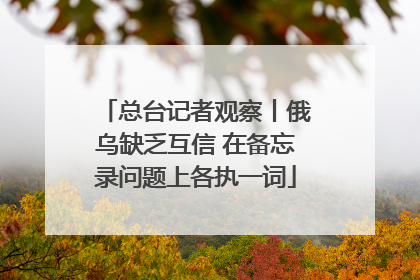 总台记者观察丨俄乌缺乏互信 在备忘录问题上各执一词