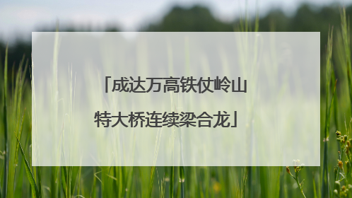 成达万高铁仗岭山特大桥连续梁合龙