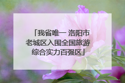 我省唯一 洛阳市老城区入围全国旅游综合实力百强区
