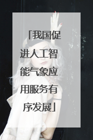 我国促进人工智能气象应用服务有序发展