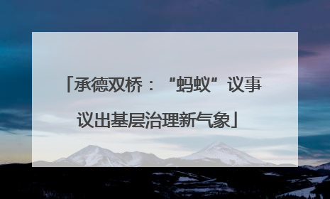 承德双桥：“蚂蚁”议事 议出基层治理新气象