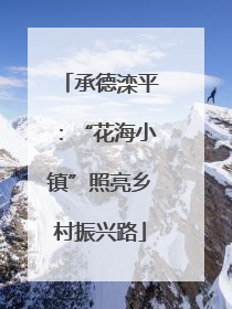 承德滦平：“花海小镇”照亮乡村振兴路