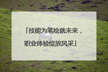 技能为笔绘就未来，职业体验绽放风采