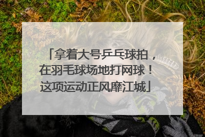 拿着大号乒乓球拍，在羽毛球场地打网球！这项运动正风靡江城