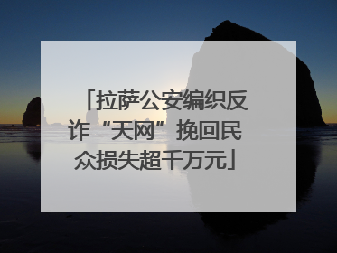 拉萨公安编织反诈“天网”挽回民众损失超千万元