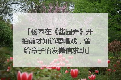 杨幂在《酱园弄》开拍前才知道要唱戏，曾给章子怡发微信求助