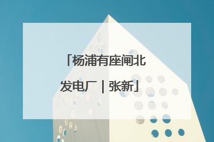 杨浦有座闸北发电厂｜张新
