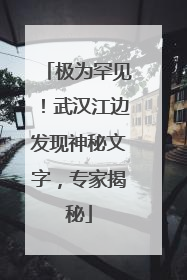 极为罕见！武汉江边发现神秘文字，专家揭秘